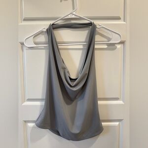 Abercrombie & Fitch Light Gray cowl neck top